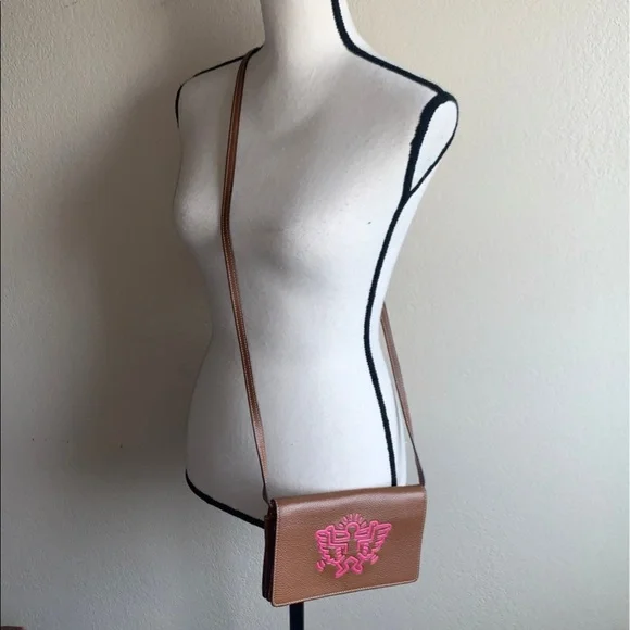 Coach x Keith Haring Leather Crossbody Clutch - Picture 2 of 7